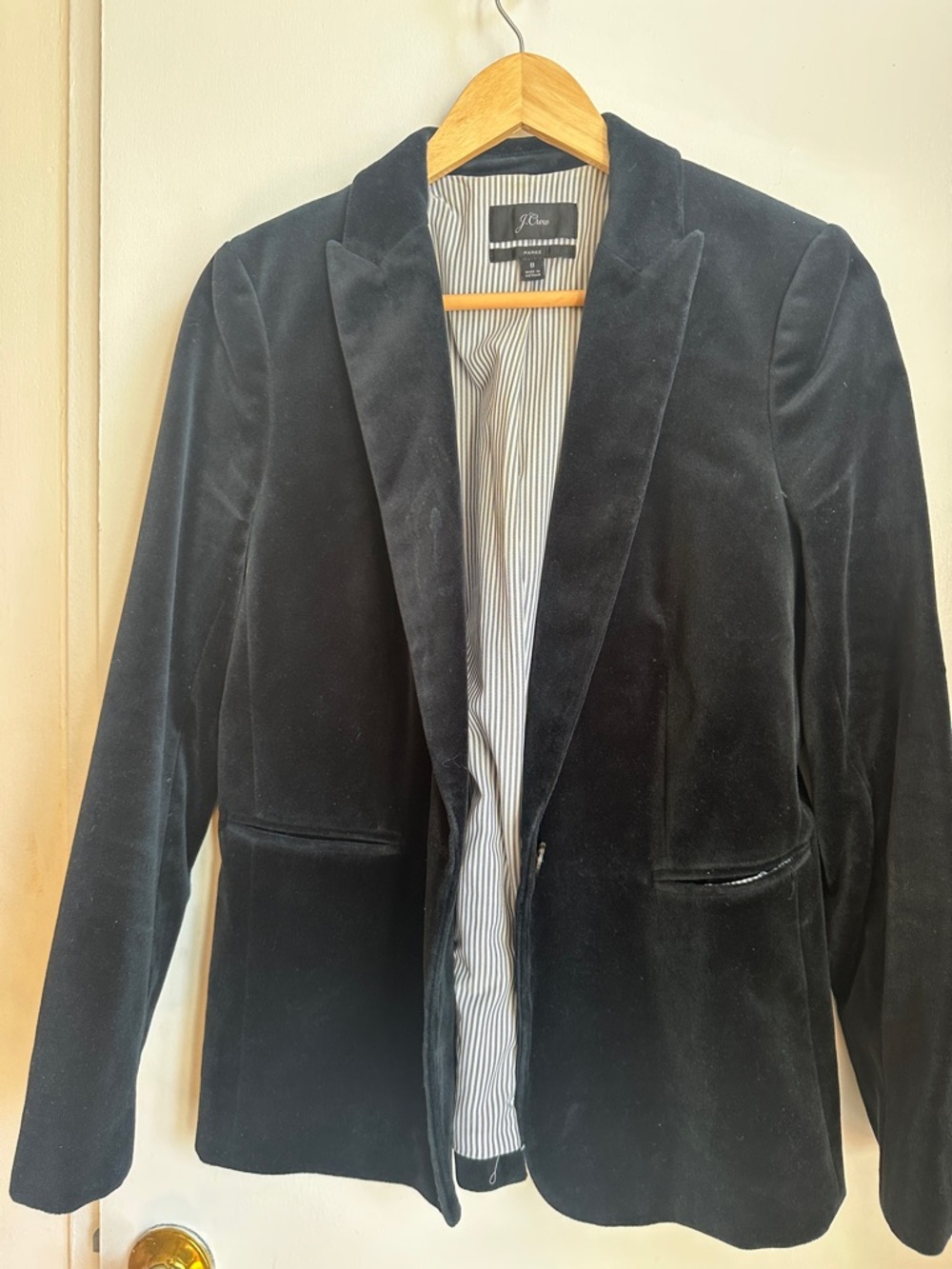 J. Crew Black Velvet Blazer